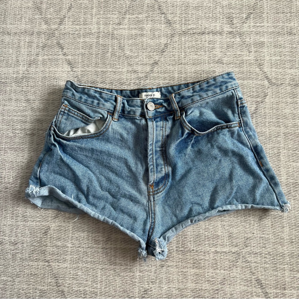 Forever 21 Women’s Summer Blue Denim Booty Jean Shorts